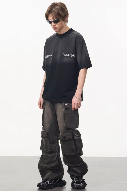 Harsh and Cruel Gradient Washed Logo Tee