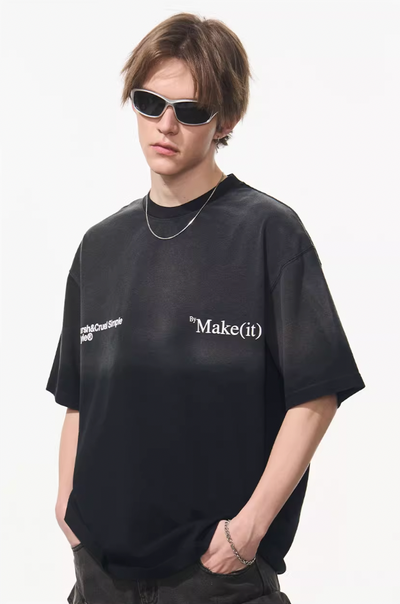 Harsh and Cruel Gradient Washed Logo Tee