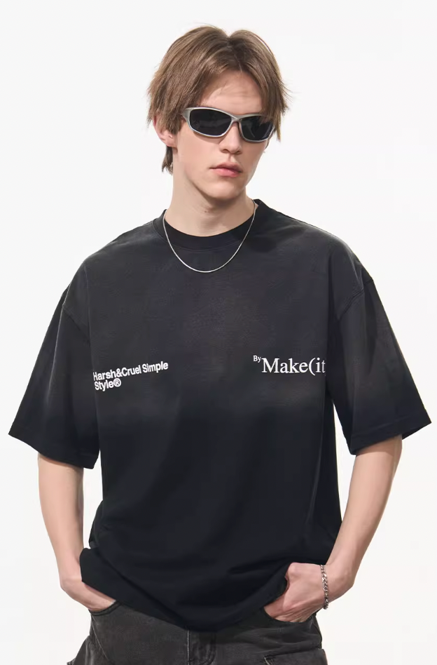 Harsh and Cruel Gradient Washed Logo Tee