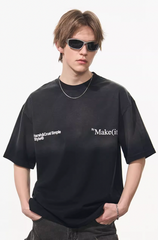 Harsh and Cruel Gradient Washed Logo Tee