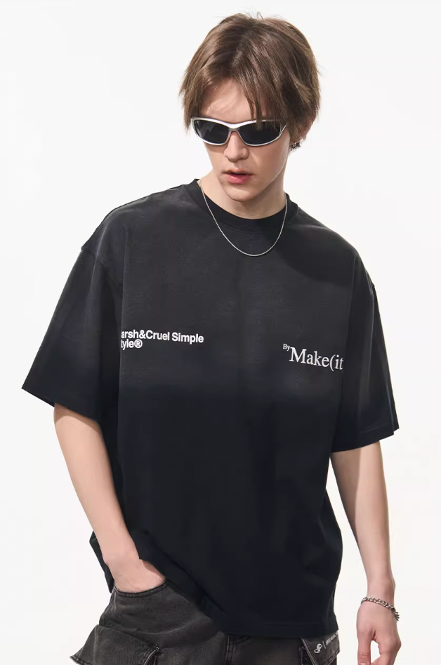 Harsh and Cruel Gradient Washed Logo Tee