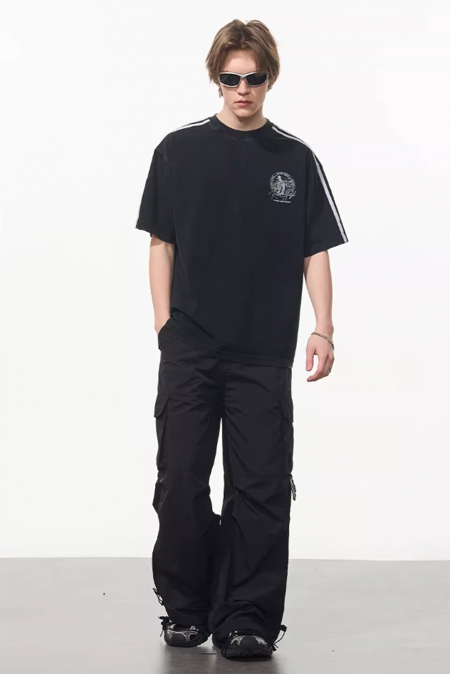 Harsh and Cruel Patchwork Striped Retro Tee