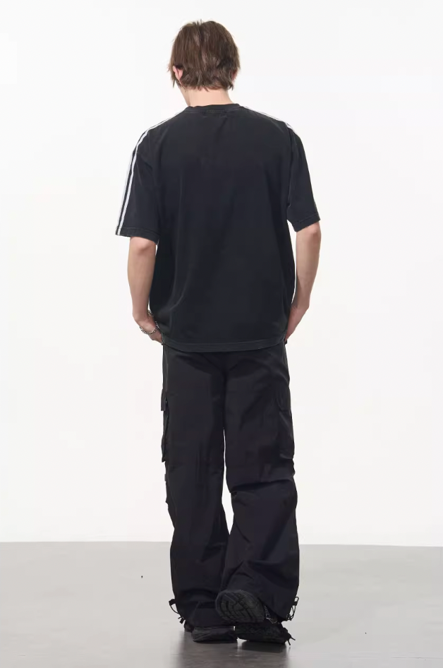 Harsh and Cruel Patchwork Striped Retro Tee