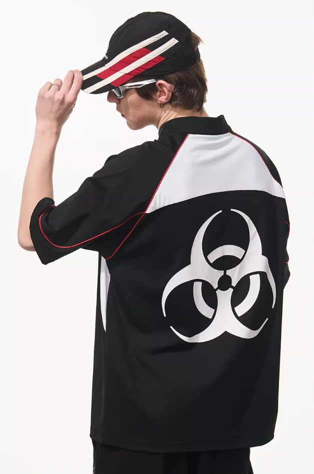 Harsh and Cruel Structure Spliced Racing Tee