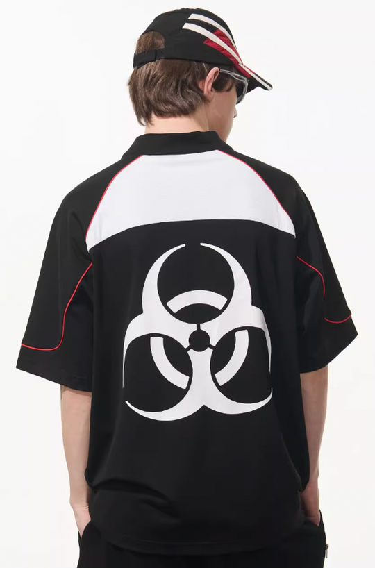 Harsh and Cruel Structure Spliced Racing Tee