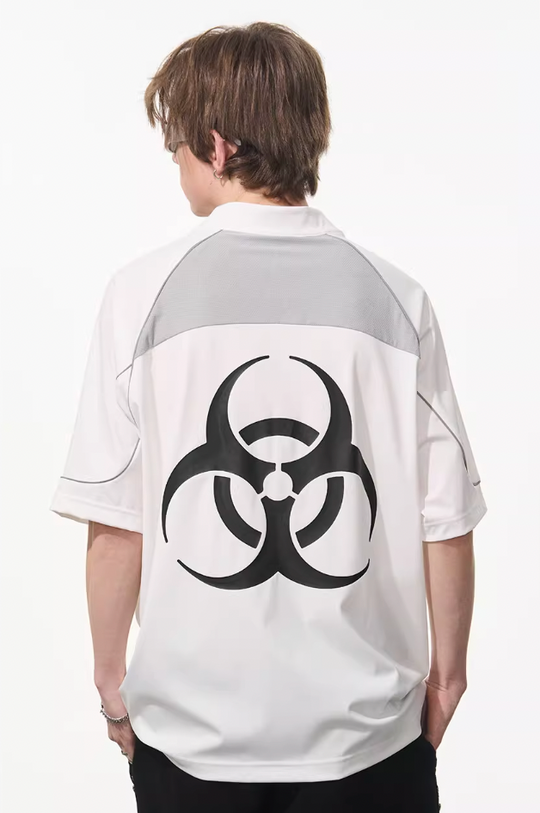 Harsh and Cruel Structure Spliced Racing Tee