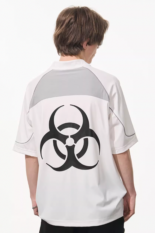 Harsh and Cruel Structure Spliced Racing Tee