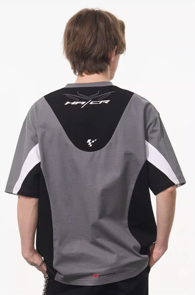 Harsh and Cruel Colorblock Racing Printed Tee