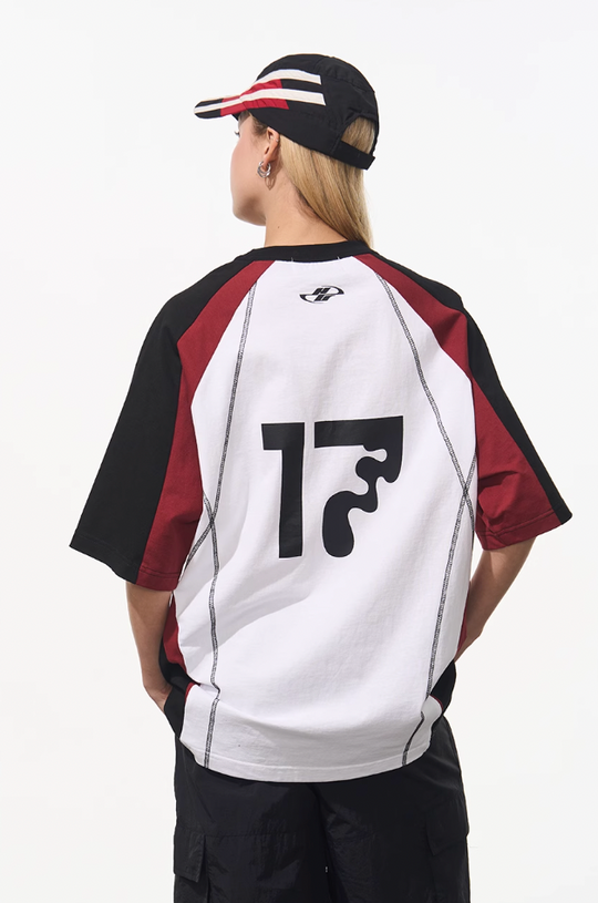 Harsh and Cruel Retro Logo Printed Football Tee