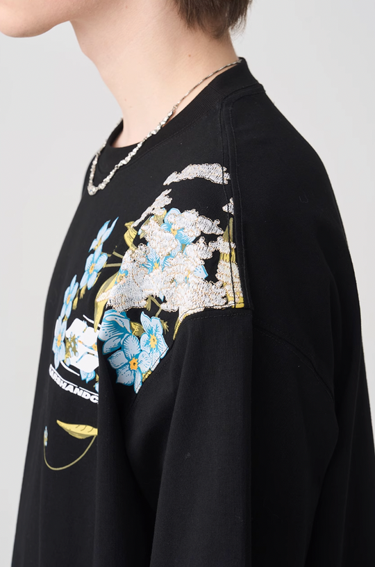 Harsh and Cruel Floral Embroidery Logo Tee