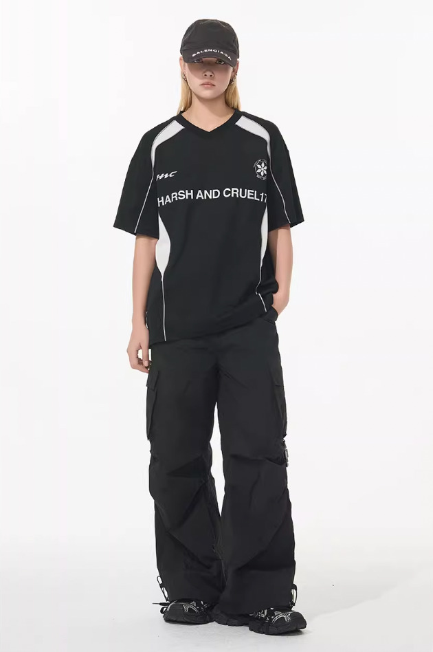 Harsh and Cruel Spliced Jersery Logo Tee