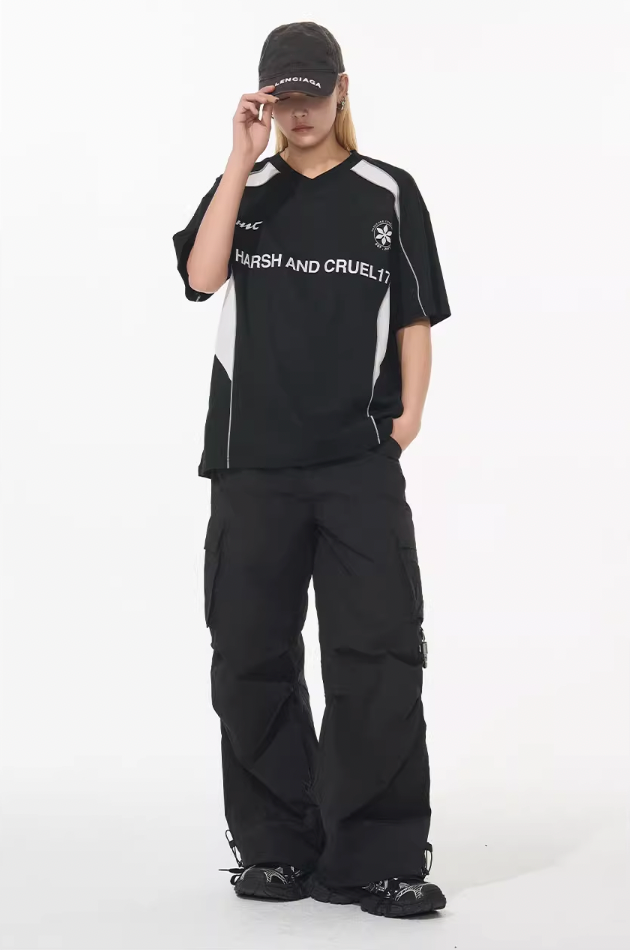 Harsh and Cruel Spliced Jersery Logo Tee