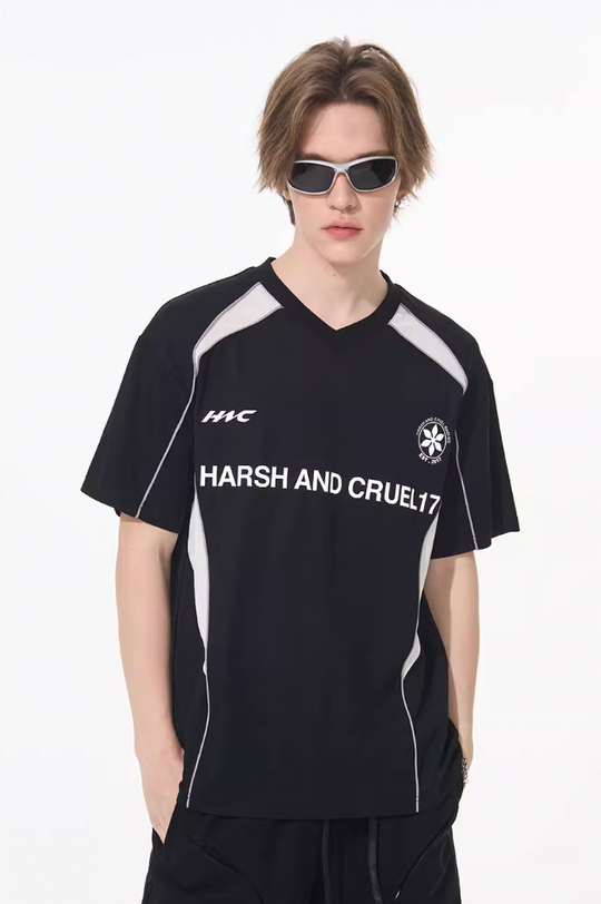 Harsh and Cruel Spliced Jersery Logo Tee