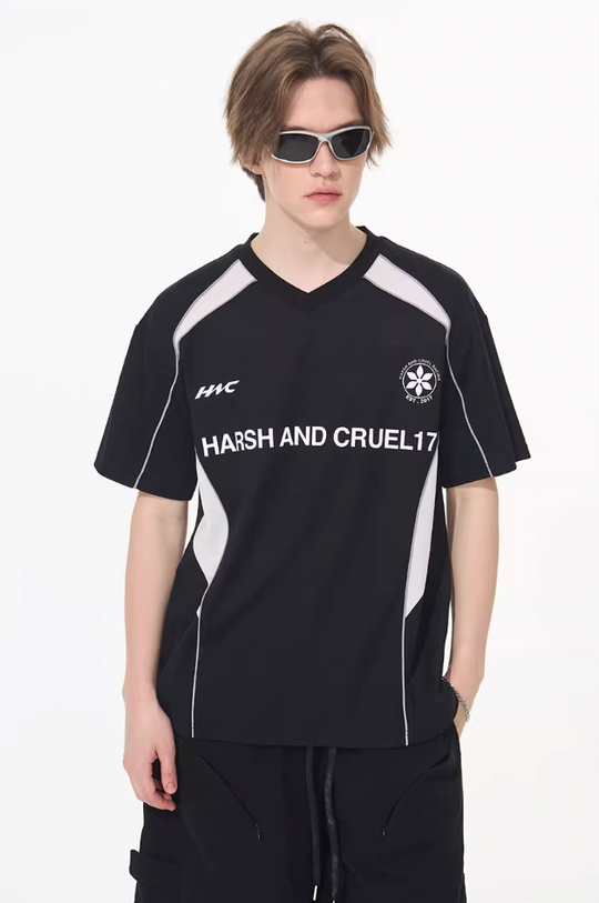 Harsh and Cruel Spliced Jersery Logo Tee