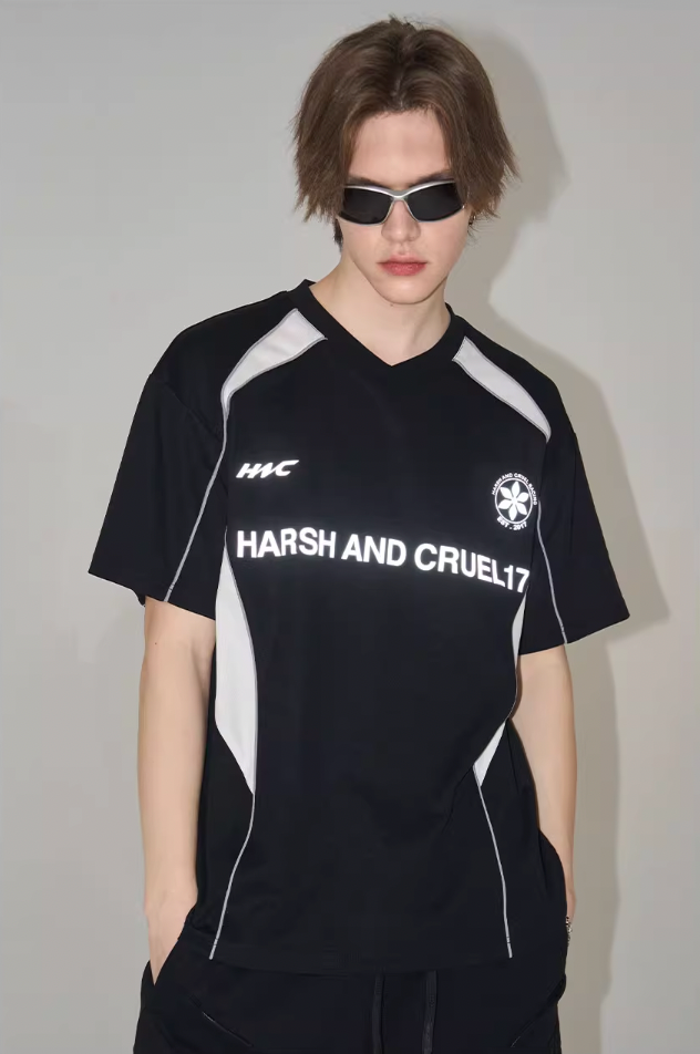 Harsh and Cruel Spliced Jersery Logo Tee