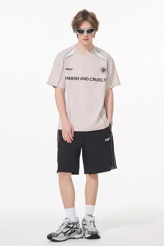 Harsh and Cruel Spliced Jersery Logo Tee