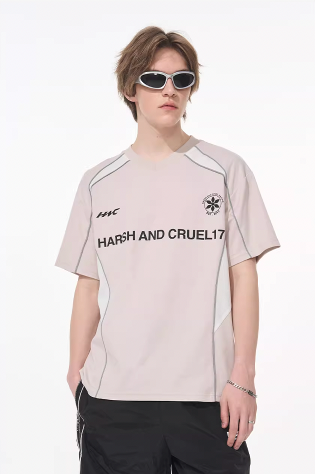 Harsh and Cruel Spliced Jersery Logo Tee