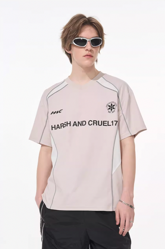Harsh and Cruel Spliced Jersery Logo Tee