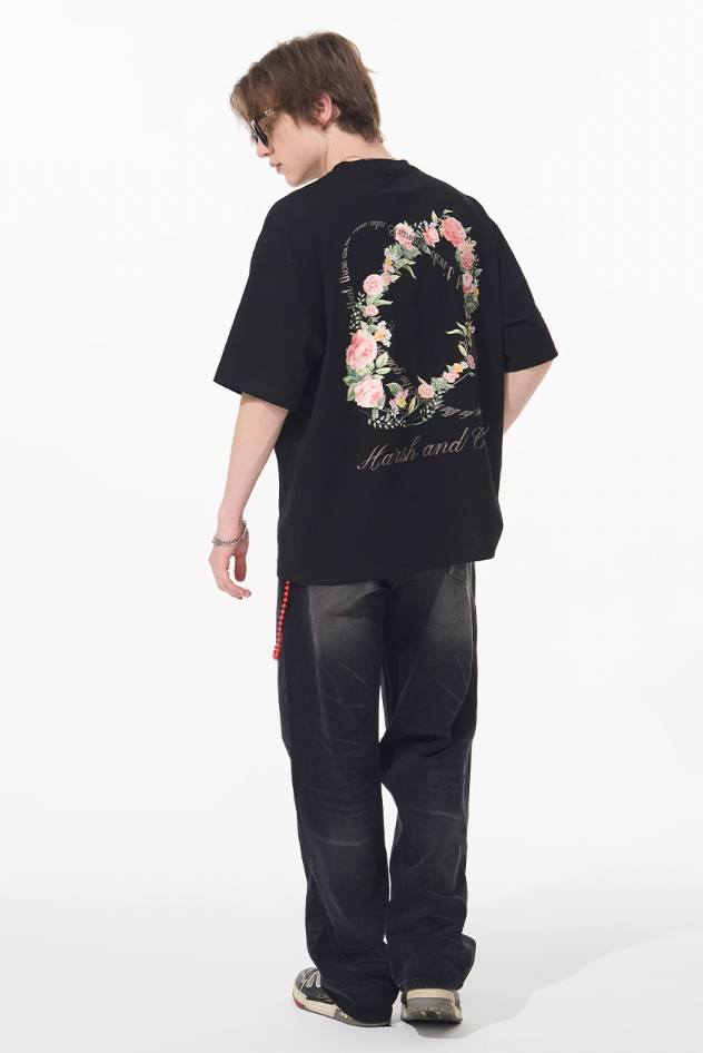 Harsh and Cruel Roses Ring Printed Tee
