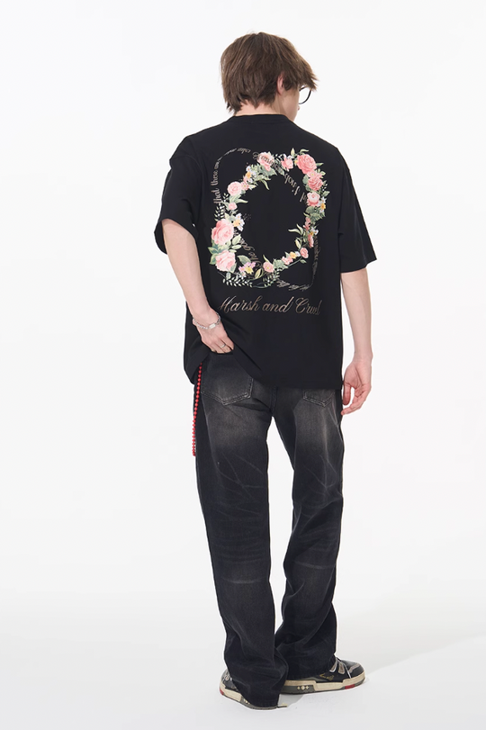 Harsh and Cruel Roses Ring Printed Tee