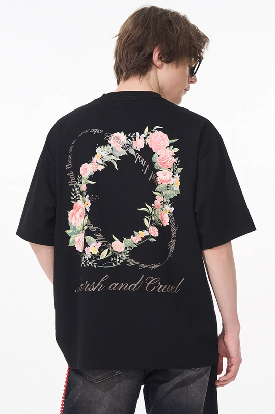 Harsh and Cruel Roses Ring Printed Tee
