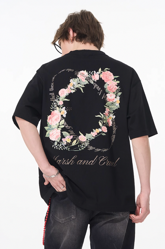 Harsh and Cruel Roses Ring Printed Tee