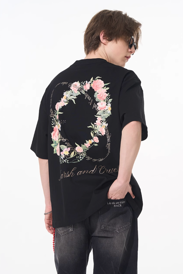 Harsh and Cruel Roses Ring Printed Tee