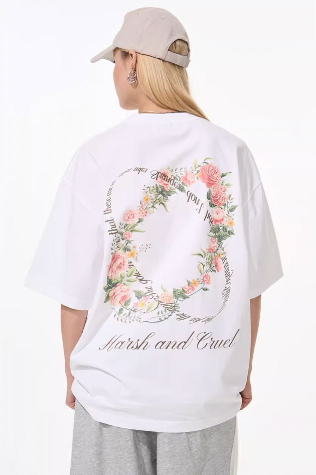 Harsh and Cruel Roses Ring Printed Tee
