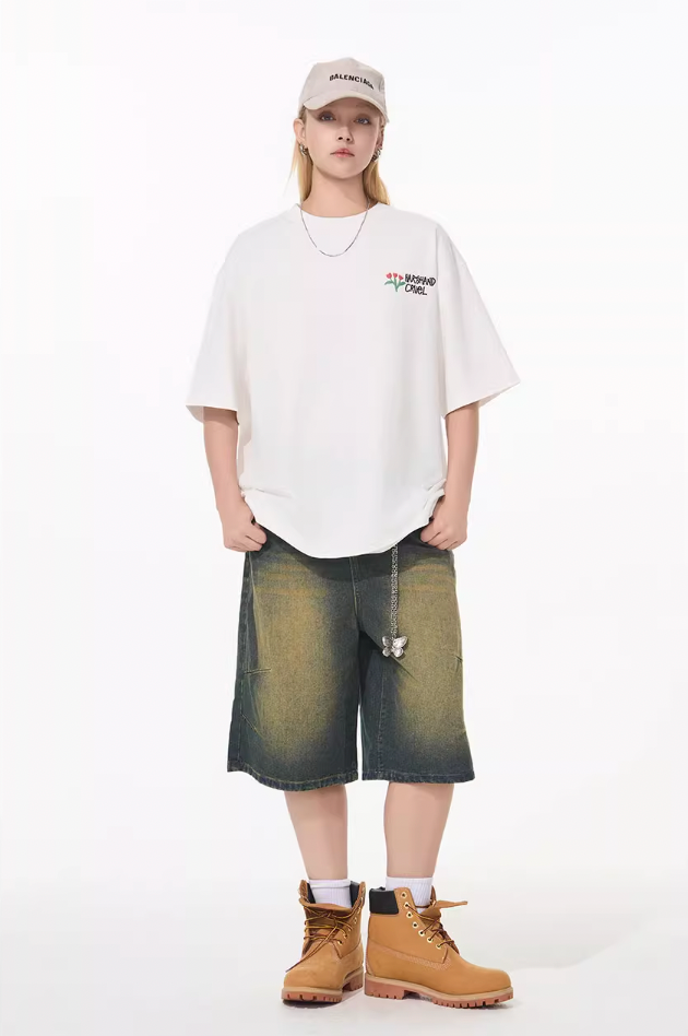 Harsh and Cruel Puff Print Flowers Tee