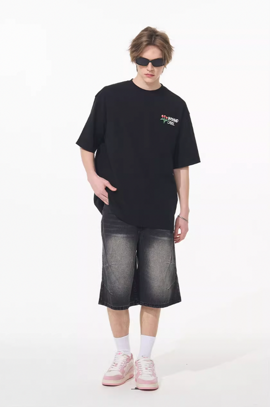 Harsh and Cruel Puff Print Flowers Tee