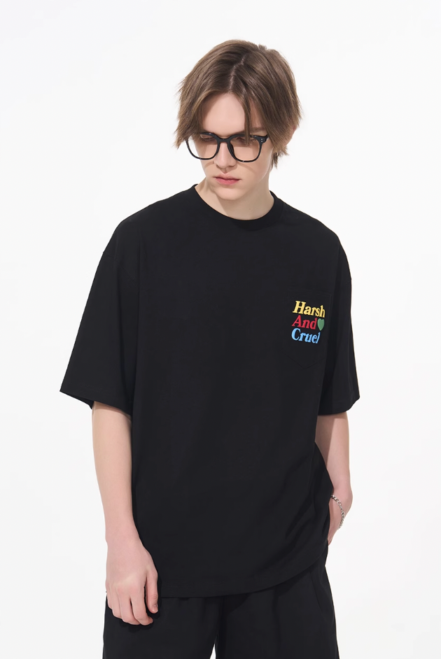 Harsh and Cruel Love Layered Print Tee