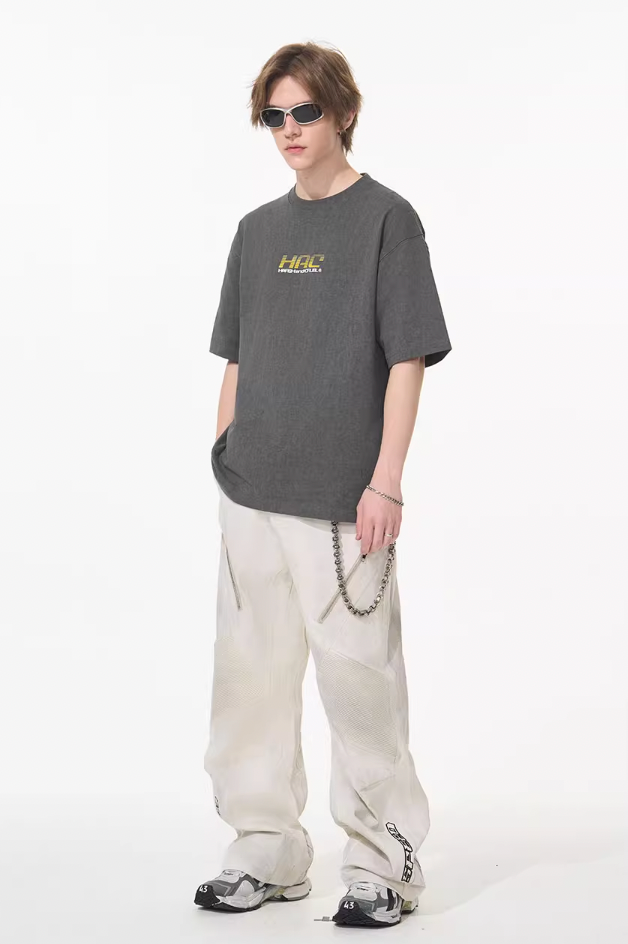 Harsh and Cruel Retro Racing Logo Print Tee