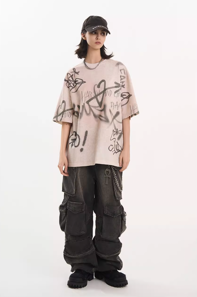 Harsh and Cruel Spray Painted Tee