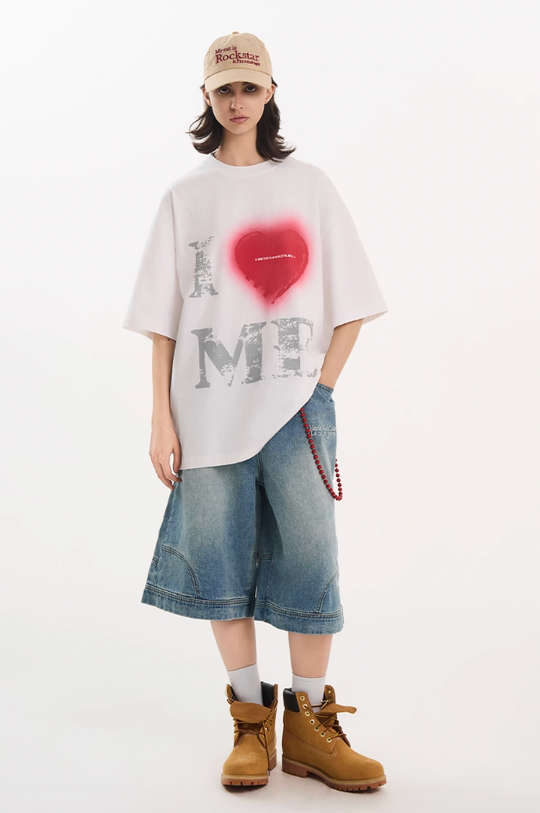 Harsh and Cruel Heart Print Heavyweight Tee