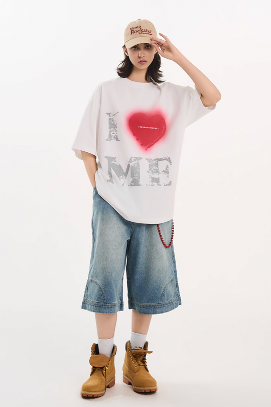 Harsh and Cruel Heart Print Heavyweight Tee