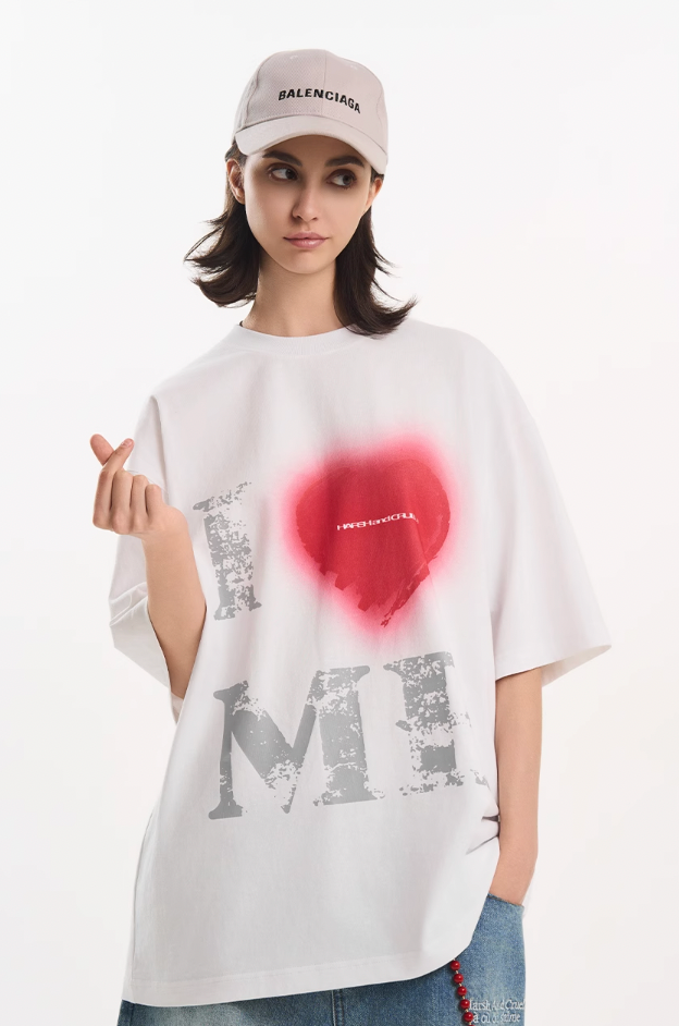 Harsh and Cruel Heart Print Heavyweight Tee