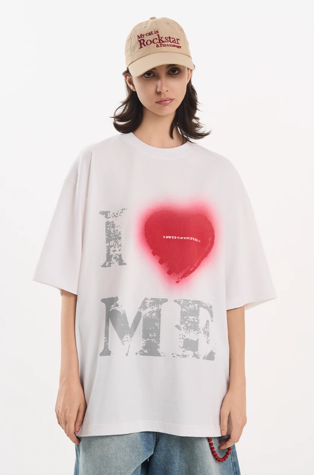 Harsh and Cruel Heart Print Heavyweight Tee