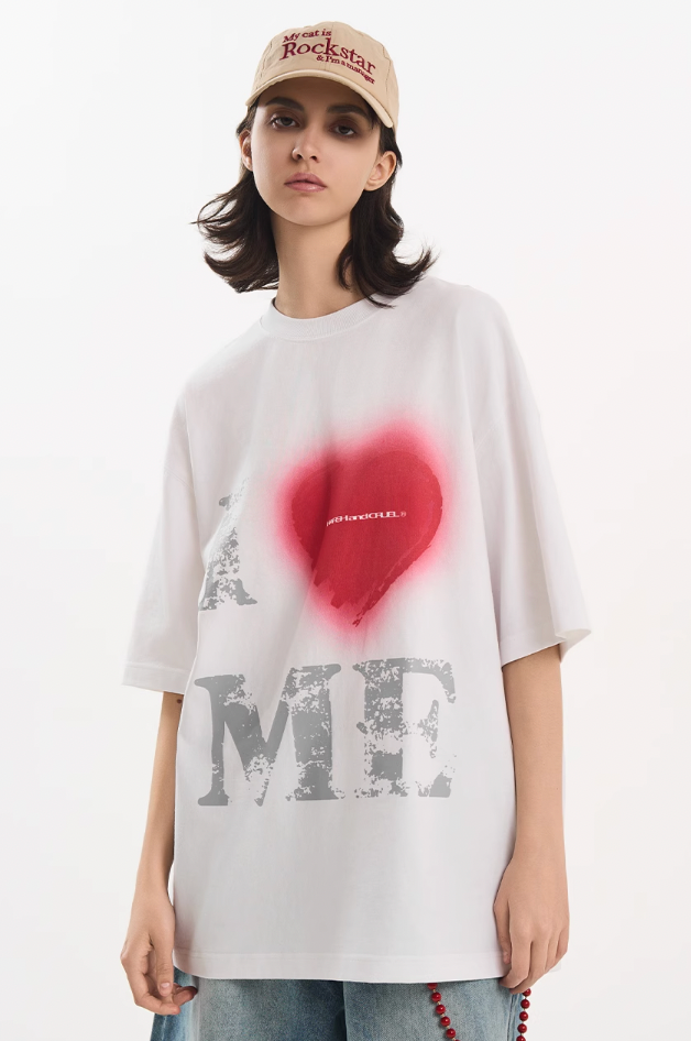 Harsh and Cruel Heart Print Heavyweight Tee
