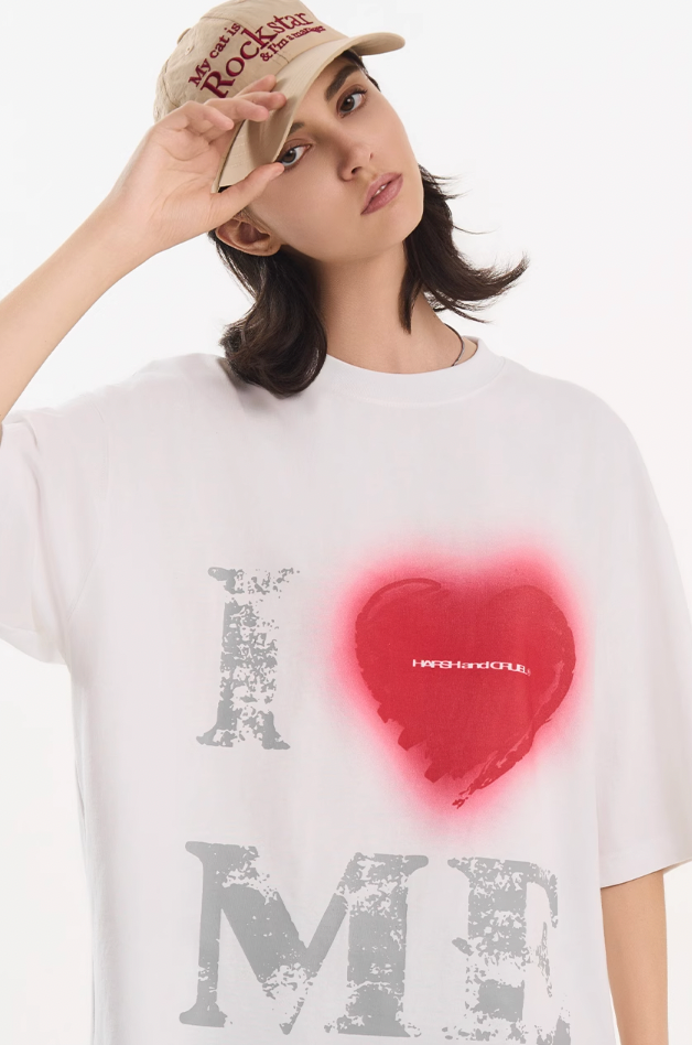 Harsh and Cruel Heart Print Heavyweight Tee