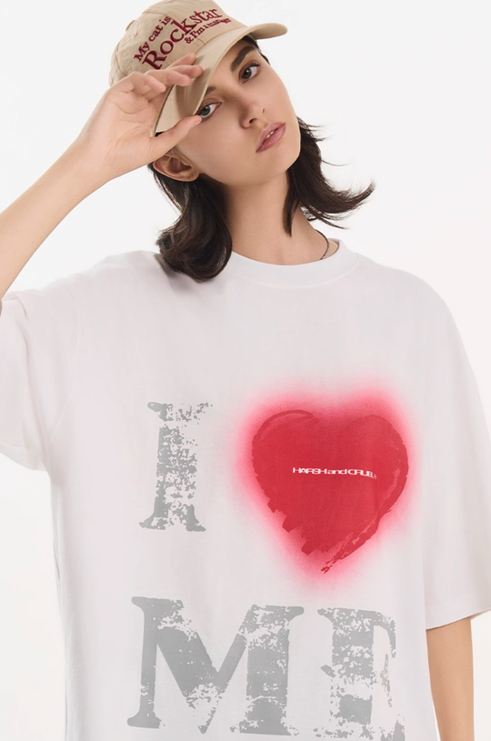 Harsh and Cruel Heart Print Heavyweight Tee