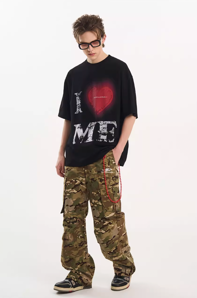 Harsh and Cruel Heart Print Heavyweight Tee