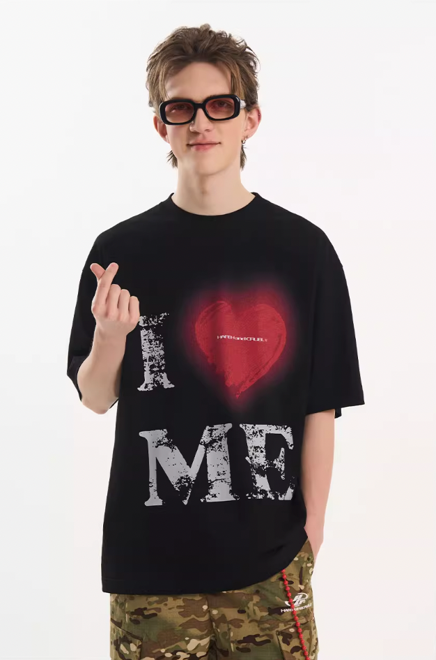 Harsh and Cruel Heart Print Heavyweight Tee