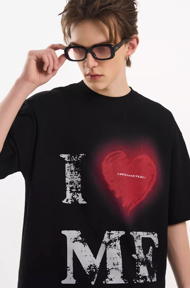 Harsh and Cruel Heart Print Heavyweight Tee