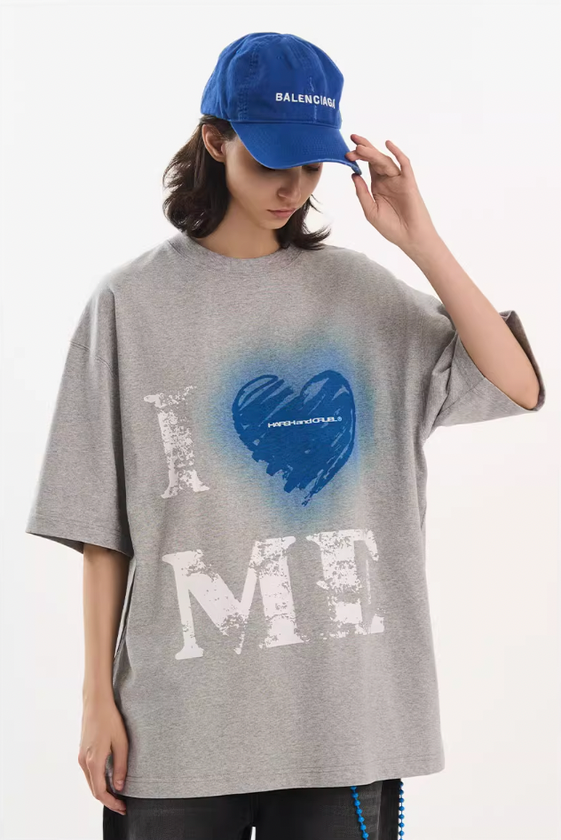 Harsh and Cruel Heart Print Heavyweight Tee