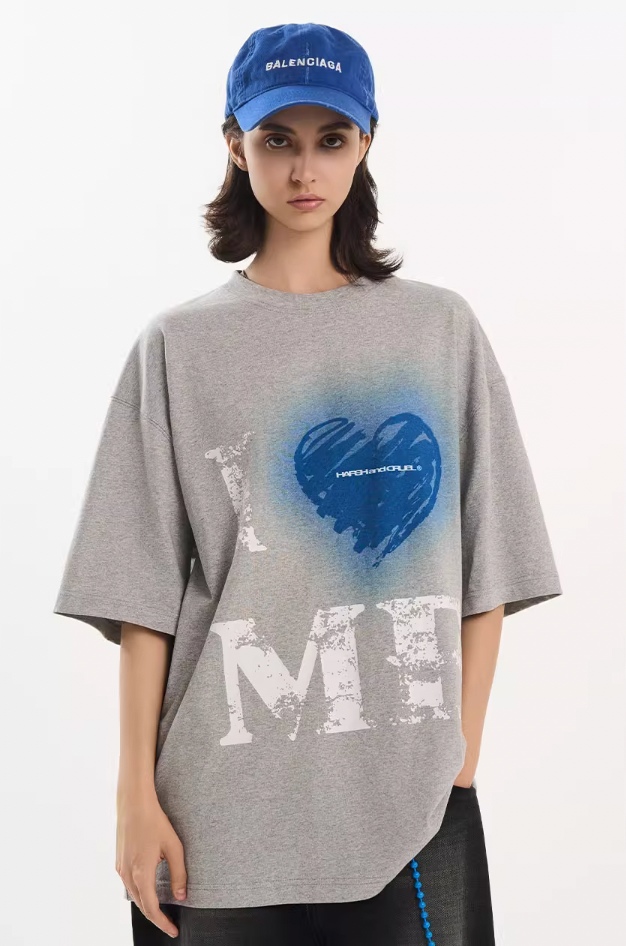 Harsh and Cruel Heart Print Heavyweight Tee