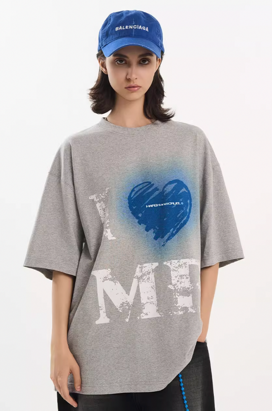 Harsh and Cruel Heart Print Heavyweight Tee