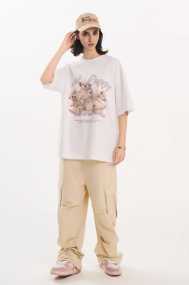 Harsh and Cruel Cute Puppy Print Tee