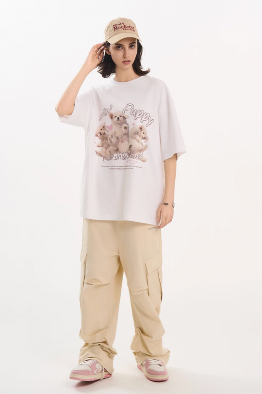 Harsh and Cruel Cute Puppy Print Tee