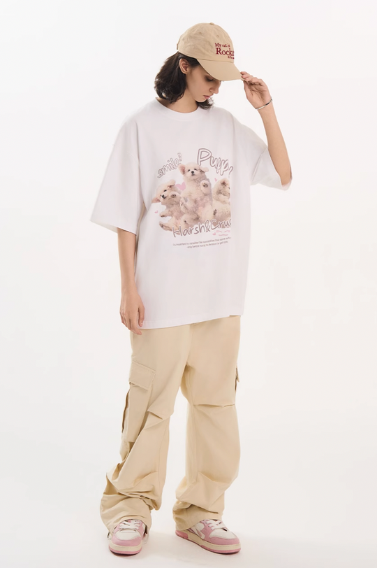 Harsh and Cruel Cute Puppy Print Tee