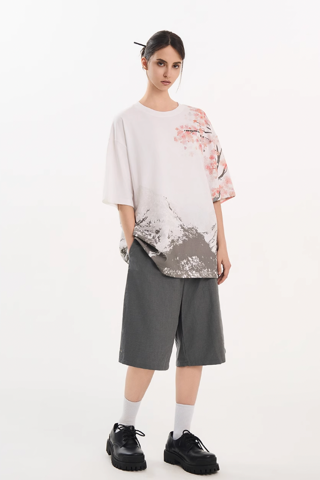 Harsh and Cruel Sakura Mountain Oversized Tee